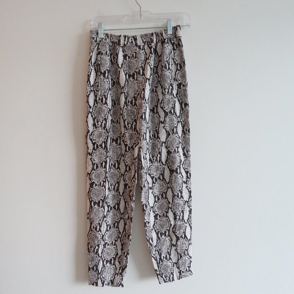 A.L.C. Elijah Python Snake Print Relaxed Fit Pull On Pants - Size 0 - Picture 2 of 14